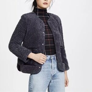 Madewell Sherpa Zip Pocket Teddy Jacket/ Coats